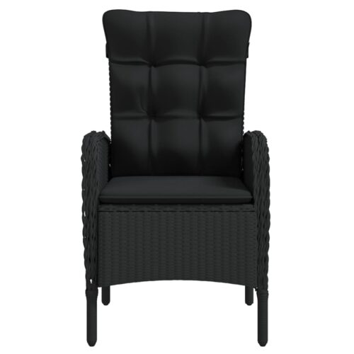 7-Piece Outdoor Dining Set Garden Patio Chairs Wicker Rattan Furniture Black - Image 3