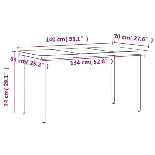 7-Piece Outdoor Dining Set Garden Patio Chairs Wicker Rattan Furniture Black - Image 6