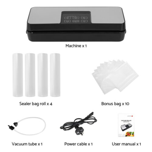 Devanti Food Vacuum Sealer Machine Auto Seal Cutter 5 Modes Storage Bags 28cm 6m 4 Rolls - Image 3