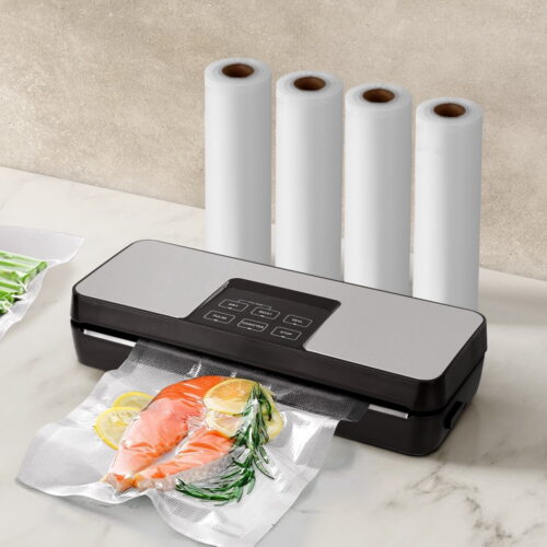 Devanti Food Vacuum Sealer Machine Auto Seal Cutter 5 Modes Storage Bags 28cm 6m 4 Rolls - Image 7