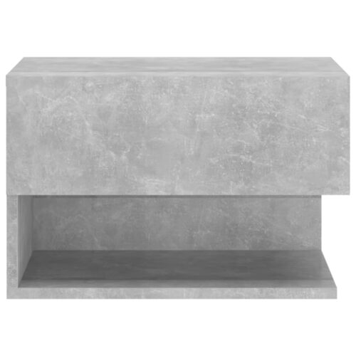 Wall-mounted Bedside Cabinet Concrete Grey - Image 5