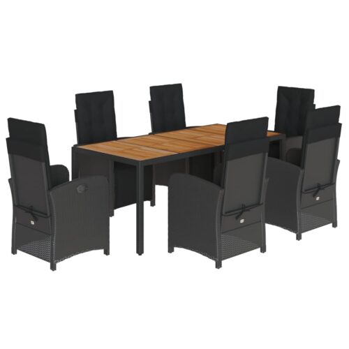 7-Piece Outdoor Dining Set Garden Patio Chairs Wicker Rattan Furniture Setting