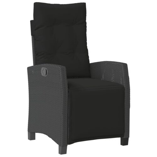 7-Piece Outdoor Dining Set Garden Patio Chairs Wicker Rattan Furniture Black - Image 3
