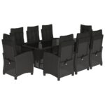 9-Piece Outdoor Dining Set Garden Patio Chairs Wicker Rattan Furniture Setting