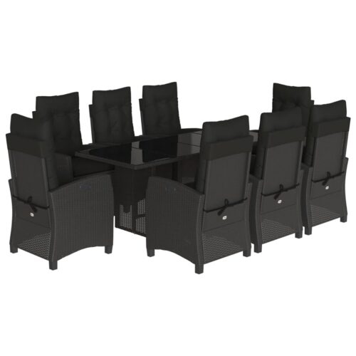 9-Piece Outdoor Dining Set Garden Patio Chairs Wicker Rattan Furniture Setting