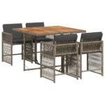 5-Piece Outdoor Dining Set Garden Patio Chairs Wicker Rattan Furniture Setting