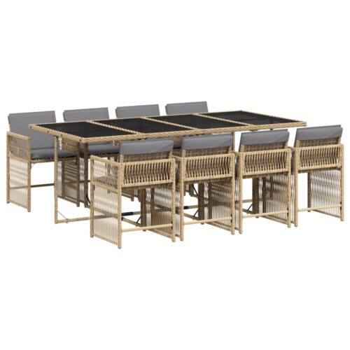9-Piece Outdoor Dining Set Garden Patio Chairs Wicker Rattan Furniture Setting