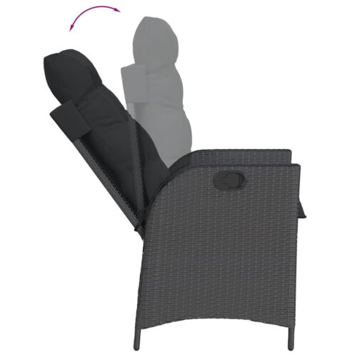 5-Piece Outdoor Dining Set Garden Patio Chairs Bistro Wicker Rattan Furniture - Image 4