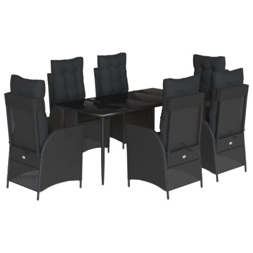 7-Piece Outdoor Dining Set Garden Patio Chairs Wicker Rattan Furniture Setting