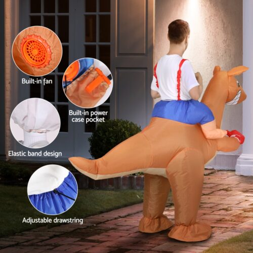 Inflatable Kangaroo Costume Adult Suit Blow Up Party Fancy Dress Halloween Cosplay - Image 5