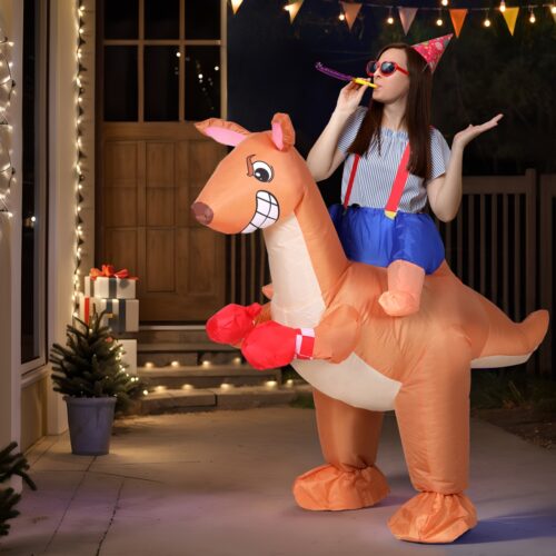 Inflatable Kangaroo Costume Adult Suit Blow Up Party Fancy Dress Halloween Cosplay - Image 7