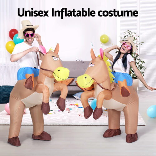 Inflatable Cowboy Costume Adult Suit Blow Up Party Fancy Dress Halloween Cosplay - Image 6
