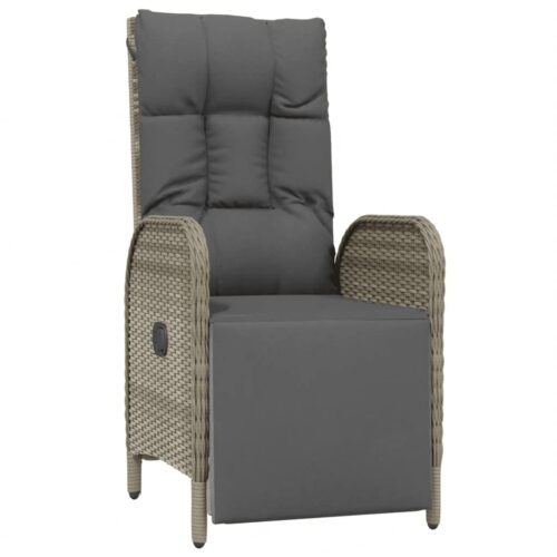 7-Piece Outdoor Dining Set Garden Patio Chairs Rattan Furniture Setting Grey - Image 5