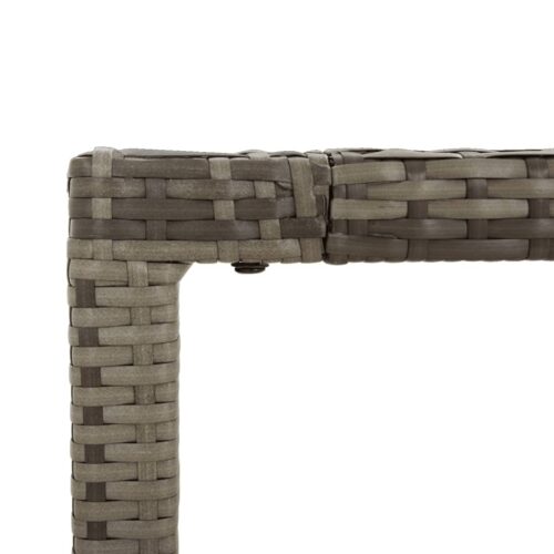 7-Piece Outdoor Dining Set Garden Patio Chairs Rattan Furniture Setting Grey - Image 9