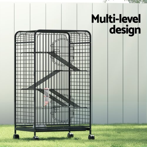 i.Pet Rabbit Cage Indoor Hutch Guinea Pig Bird Ferret Cat Hamster 110cm 4 Level - Image 4