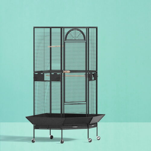 i.Pet Bird Cage Large Jumbo Aviary Budgie Perch Cage Parrot Stand Wheels Corner - Image 7