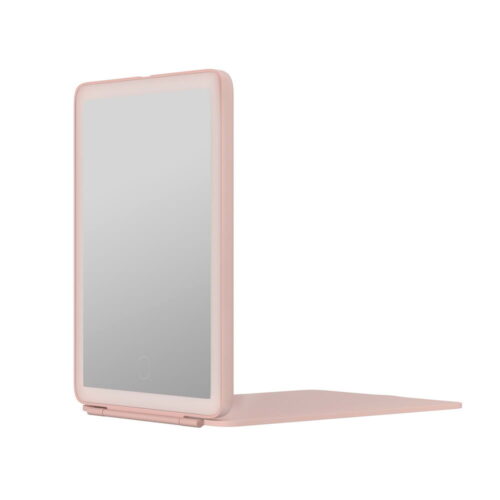 Embellir Compact Makeup Mirror w/ LED Light Portable Foldable Travel Beauty Pink - Image 3