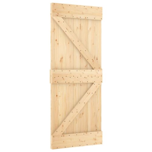 Sliding Barn Door Hardware Track Set Bedroom Interior Closet 80x210cm Solid Wood - Image 3