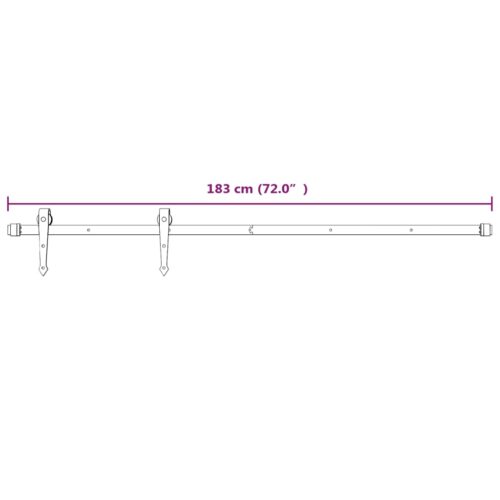 Sliding Barn Door Hardware Track Set Bedroom Interior Closet 80x210cm Solid Wood - Image 12
