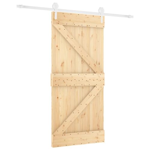 Sliding Barn Door Hardware Track Set Bedroom Interior Closet 90x210cm Solid Wood - Image 2