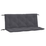 2pcs Garden Bench Cushions Patio Chair Seat Pads  Oxford Fabric Anthracite Grey 120x50x7cm
