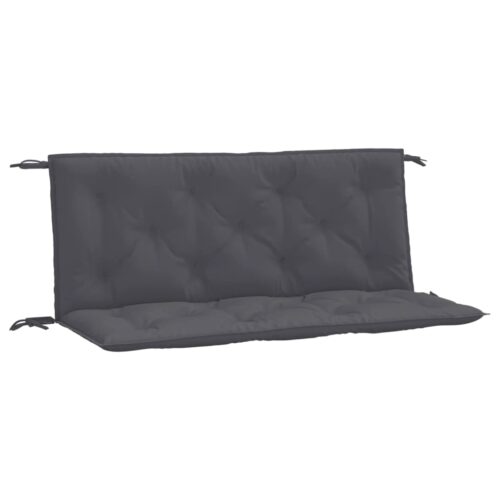 2pcs Garden Bench Cushions Patio Chair Seat Pads  Oxford Fabric Anthracite Grey 120x50x7cm
