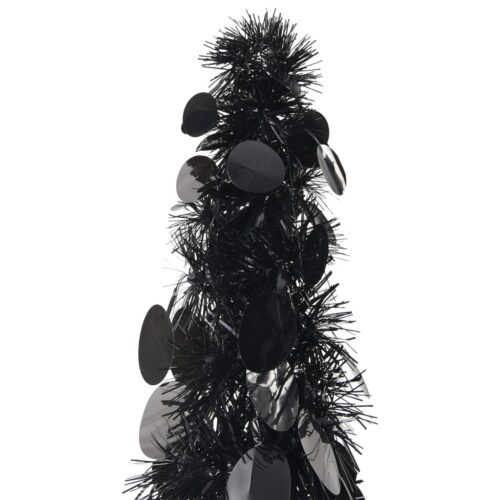 Pop-up Artificial Christmas Xmas Tree Black 120cm PET - Image 2