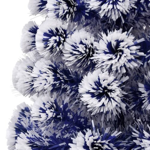 Artificial Pre-lit Christmas Xmas Tree White Blue 210cm Fibre Optic - Image 7