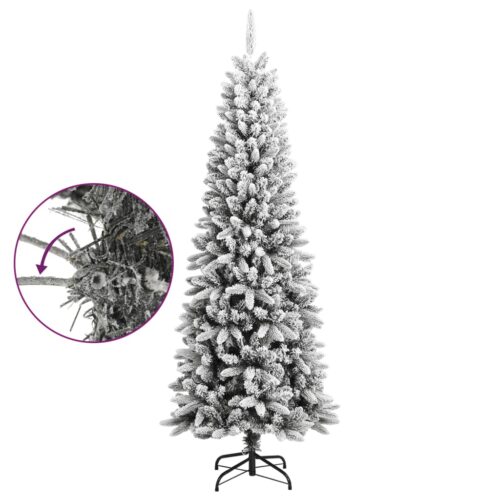 Artificial Christmas Xmas Tree with Flocked Snow 240cm PVC PE - Image 6