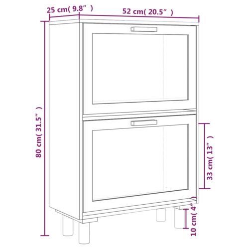 Shoe Cabinet White Wooden Natural Rattan Hallway Entry Shoes Storage Shelf Rack Organiser - Image 7