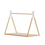 Artiss Bed Frame Wooden Kids House Single Frame Oak ENID