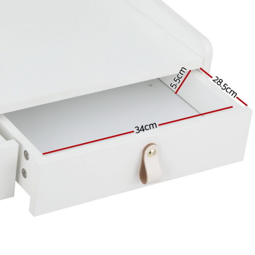 Artiss Dressing Table Floating LED White Daphne - Image 3