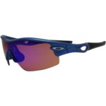 Oakley Custom Radar Pitch Metallic Blue Iridium Lens Mens Sports Sunglasses