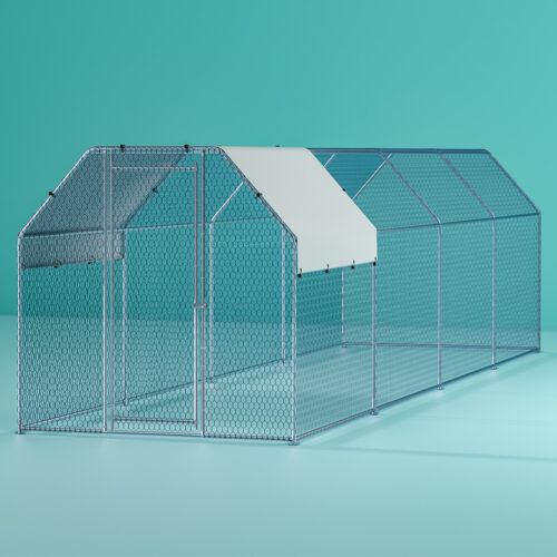 i.Pet Chicken Coop Cage Run Rabbit Hutch Large Walk In Hen House Cover 2mx8mx2m - Image 5