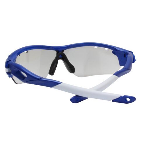 Ex Display Oakley Custom Radarlock Edge Team Blue Clear Vented Sports Sunglasses - Image 5