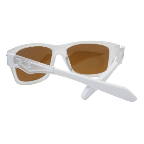 Oakley Custom Jupiter Squared Matte Clear White Gold Iridium Mens Sunglasses - Image 5