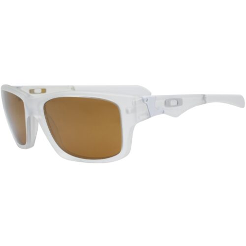 Oakley Custom Jupiter Squared Matte Clear White Gold Iridium Mens Sunglasses