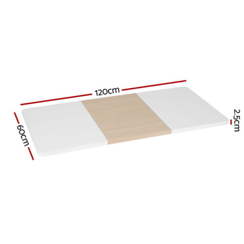 Artiss Standing Desk Top Whtie Pine 120CM - Image 2