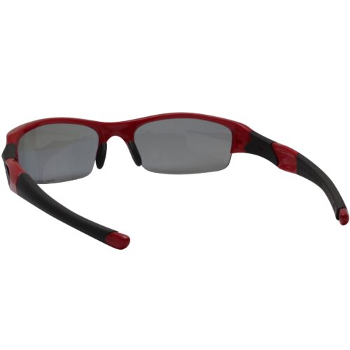 Oakley Custom Flak Jacket Lipstick Red Polarized Light Grey Lens Mens Sunglasses - Image 4