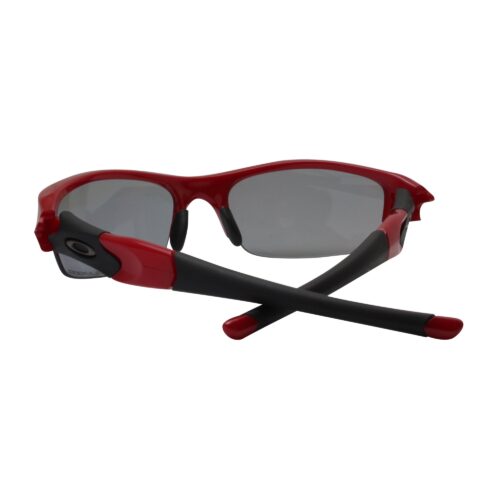 Oakley Custom Flak Jacket Lipstick Red Polarized Light Grey Lens Mens Sunglasses - Image 5