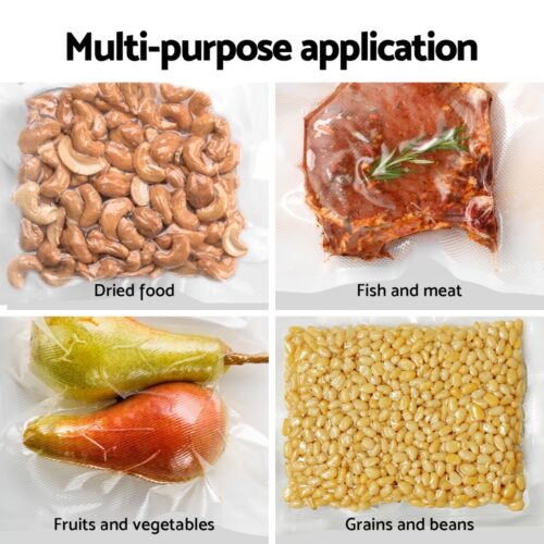 Devanti Food Vacuum Sealer Machine Sealing Cutter 4 Modes Storage Bags 4 Rolls - Image 5