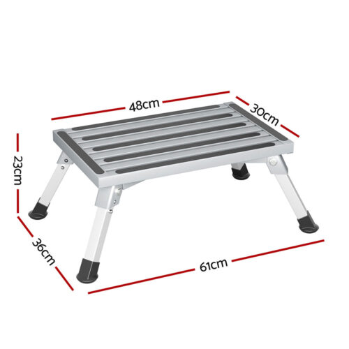 Weisshorn Caravan Step Folding Aluminium Step Ladder Stool - Image 2