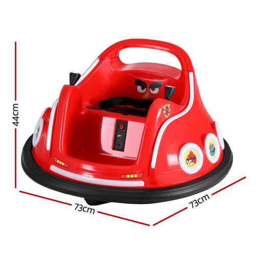 Kids Ride On Car Bumper Electric Ride On Cars Light Remote Angry Birds Sticker Red - Image 2