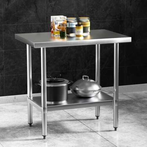 Cefito Stainless Steel Kitchen Benches Work Bench 910x610mm 430 - Image 6