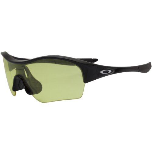 Oakley Custom Enduring Edge Polished Black Yellow Lens Womens Sports Sunglasses