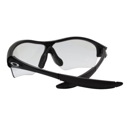 Oakley Custom Enduring Edge Polished Black Clear Lens Womens Sports Sunglasses - Image 5