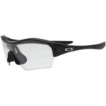 Oakley Custom Enduring Edge Polished Black Clear Lens Womens Sports Sunglasses