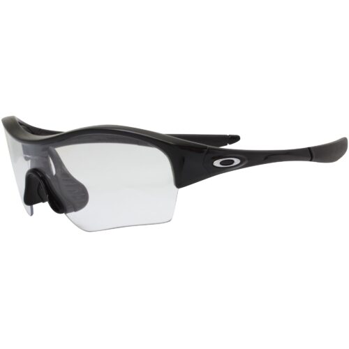 Oakley Custom Enduring Edge Polished Black Clear Lens Womens Sports Sunglasses
