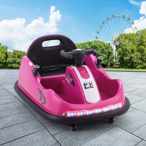 Rigo Kids Ride On Car Bumper Kart 6V Electric Toys Cars Remote Control Pink - Image 7