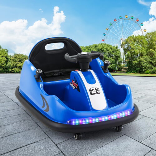 Rigo Kids Ride On Car Bumper Kart 6V Electric Toys Cars Remote Control Blue - Image 7